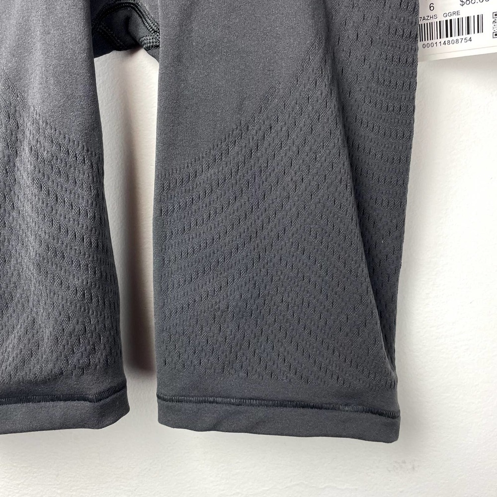 lululemon Dark Gray Reveal Hi-Rise Short Digi Rain 9" — Women's Size 6 NWT NEW - Picture 4 of 12